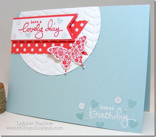 LeAnne Pugliese WeeInklings TSOT242 Lovely Birthday Stampin Up Endless Wishes