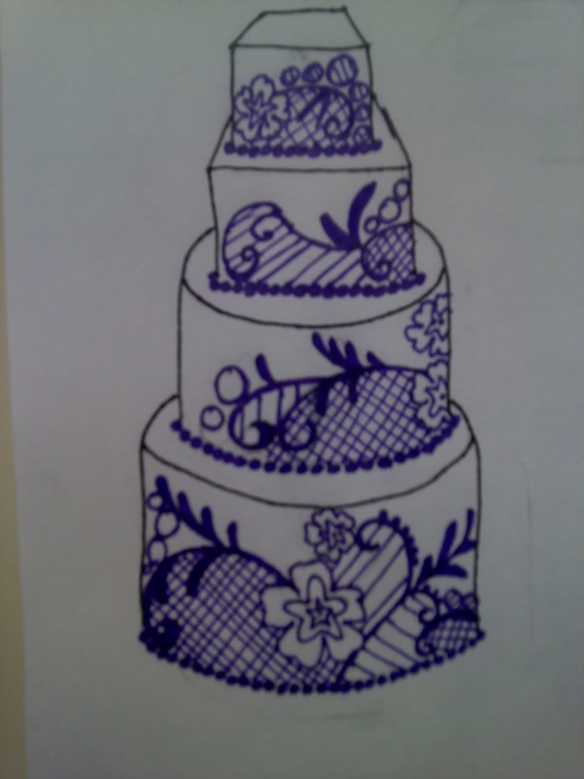 purple wedding cakes 2