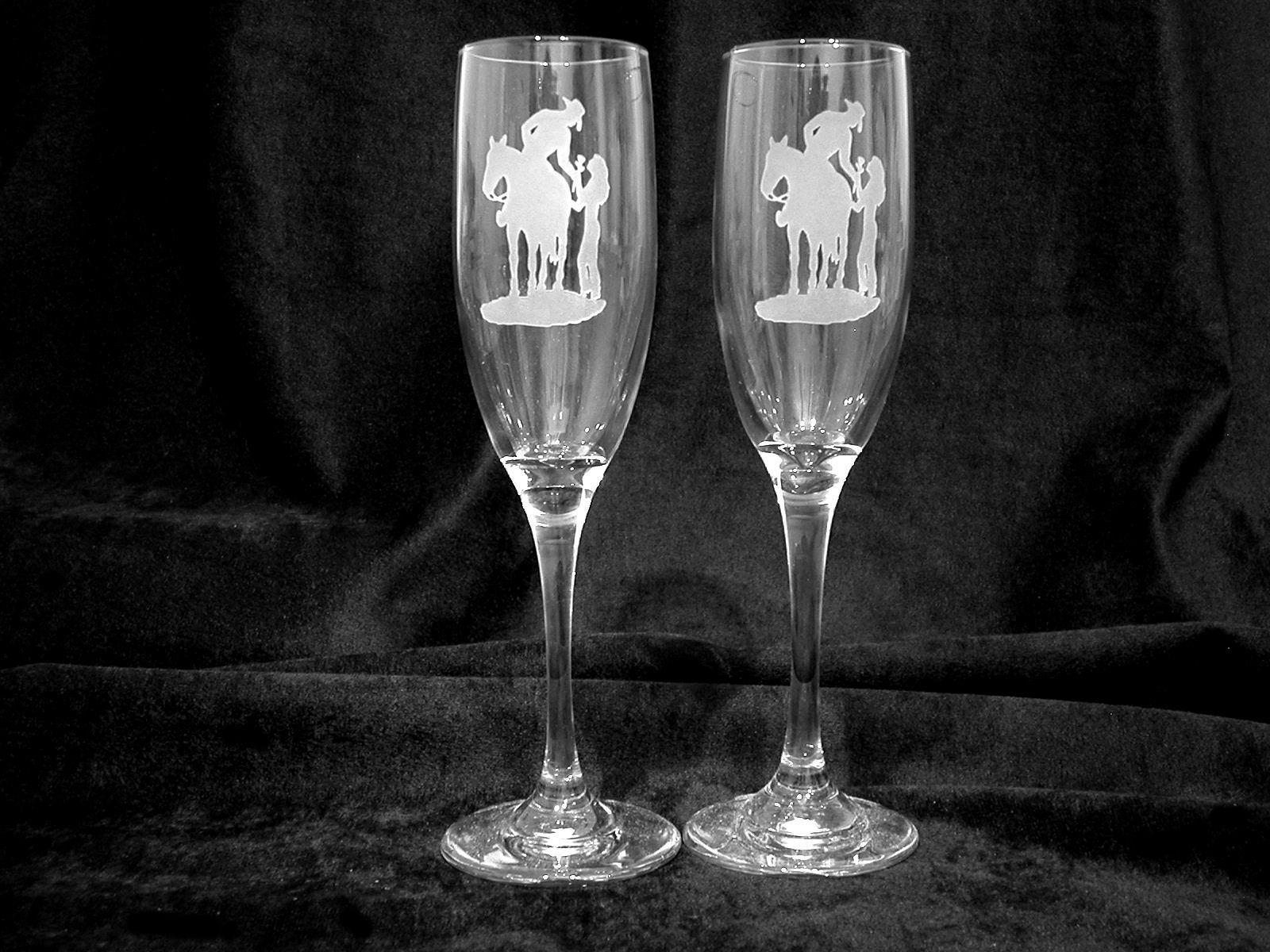 Western Wedding Glasses Personalized  WOW!  - 1