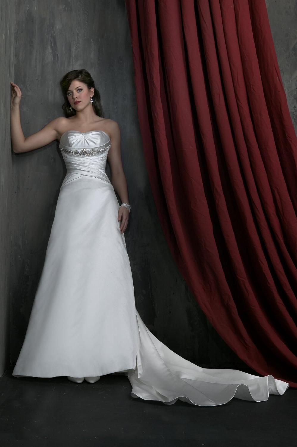 diamond white wedding gown