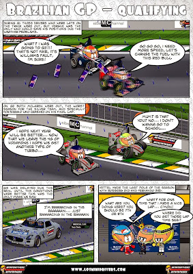комикс MiniDrivers по квалификации на Гран-при Бразилии 2013