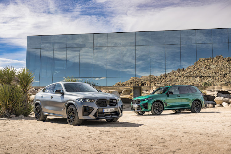 The new BMW X6 M Competition (left) and the new BMW X5 M Competition will be available in SA from the third quarter of 2023.