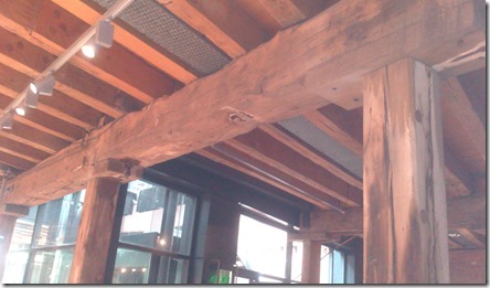 14 old beams in 1830 warehouse