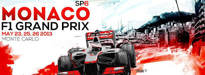 постер Гран-при Монако 2013 Серхио Перес и McLaren