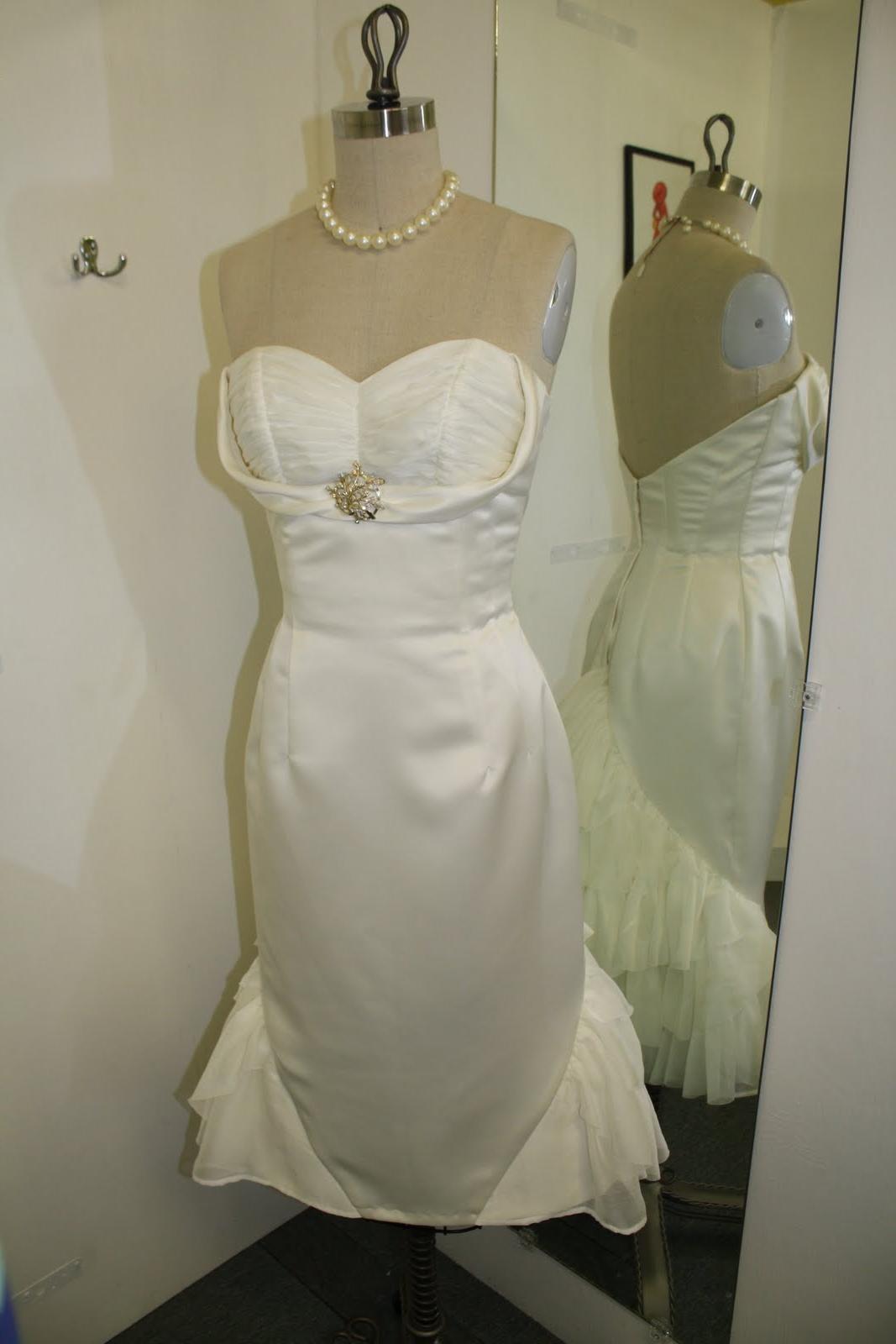 a custom wedding dress and