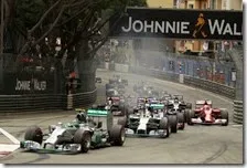 La partenza del gran premio di Monaco 2014