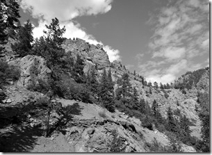 Seven Falls CO Springs 115 B&W