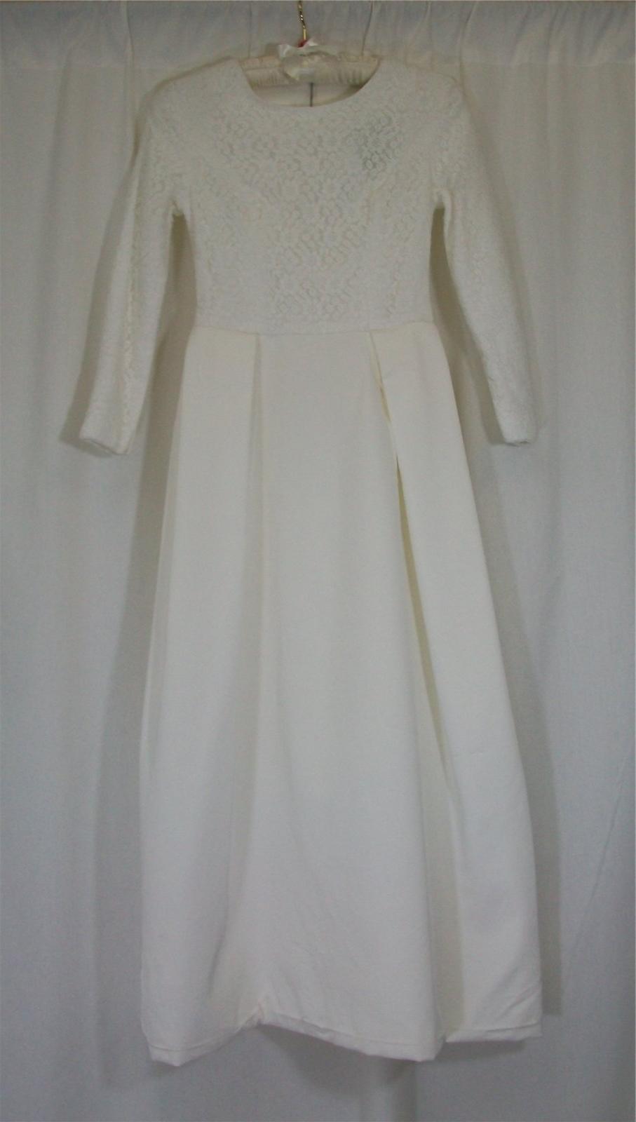 Handmade,size small.bust 29 waist 24 white, full length wedding dress.
