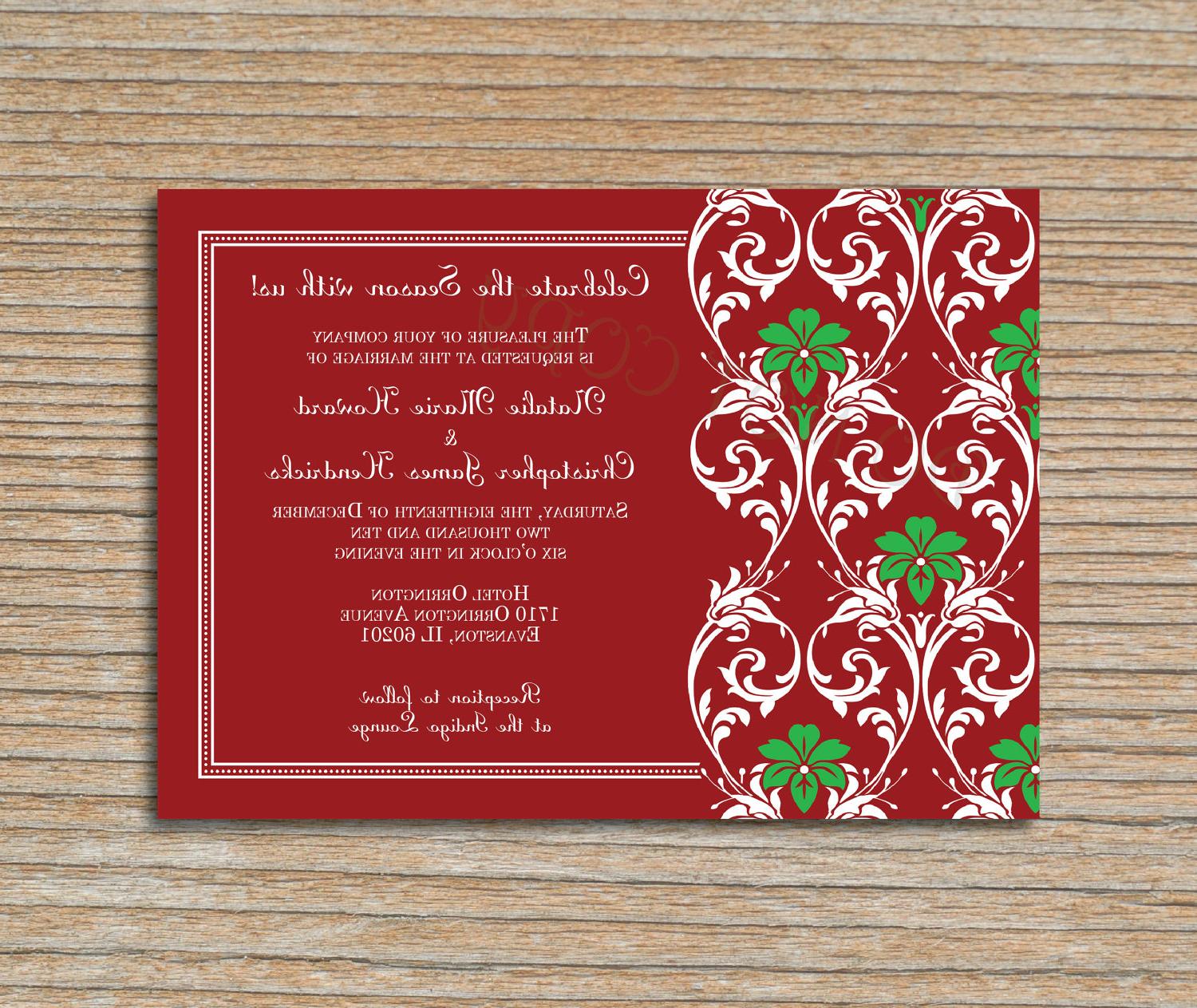 Wedding Invitation - Damask in