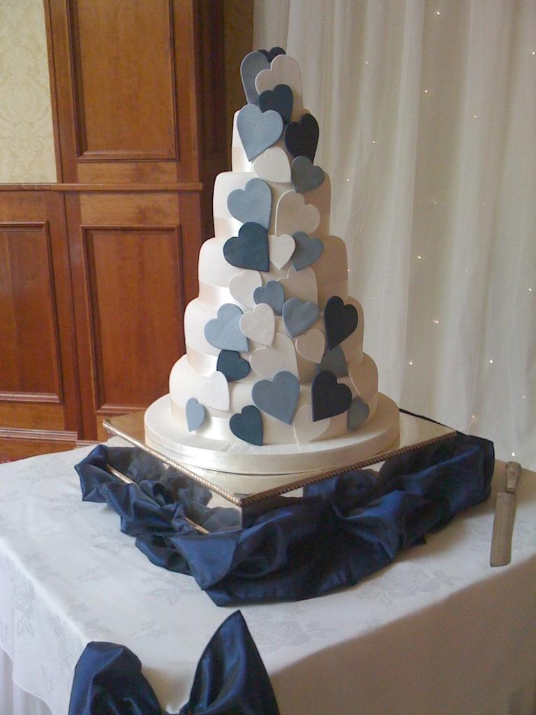 Five Tier Heart Cake