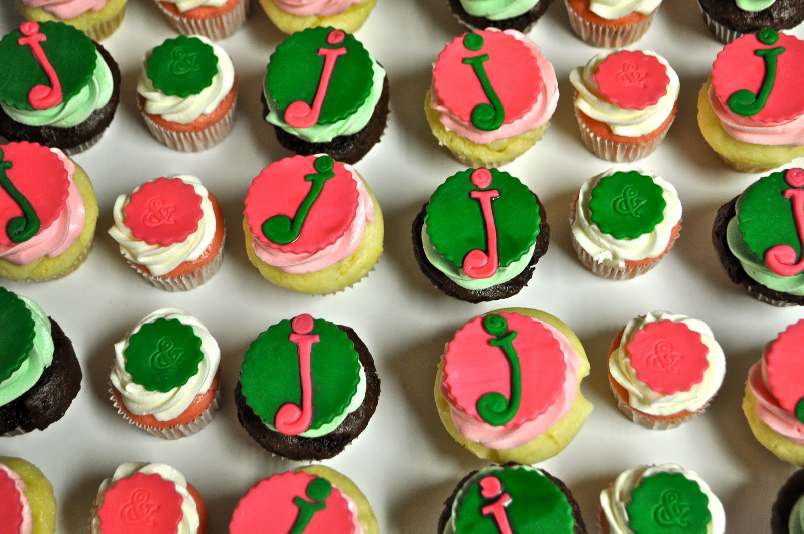 Monogram Wedding Cupcakes