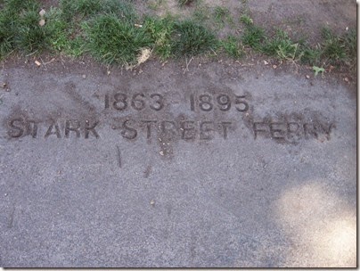 IMG_3375 Stark Street Ferry Marker in Tom McCall Waterfront Park in Portland, Oregon on September 7, 2008