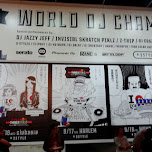 the giant poster outside of Red Bull Thre3Style at Ageha in Tokyo in Tokyo, Japan 