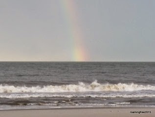 Rainbow over the ocean