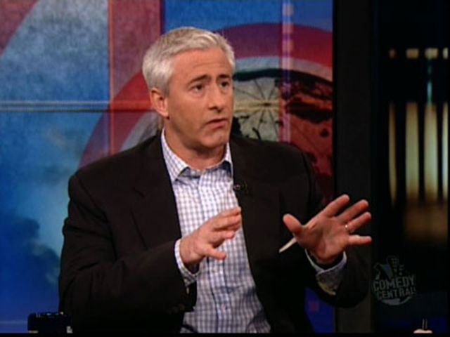 Attorney for the coal industry, Christopher Horner, appears on 'The Daily Show', 13 February 2007. Photo: The Daily Show