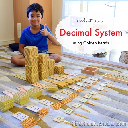 Montessori Decimal System (Base 10) with Golden Beads