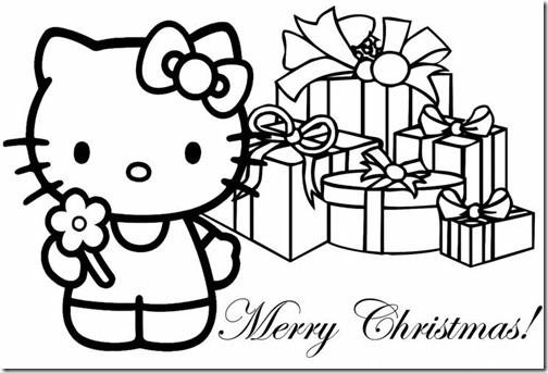 colorear hello kitty  navidad (4)