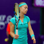 STRASBOURG, FRANCE - MAY 17 : Aleksandra Krunic in action at the 2015 Internationaux de Strasbourg WTA International tennis tournament