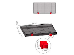 Filtro carboni per cappe Elica Type 150 21,3x43 cm.