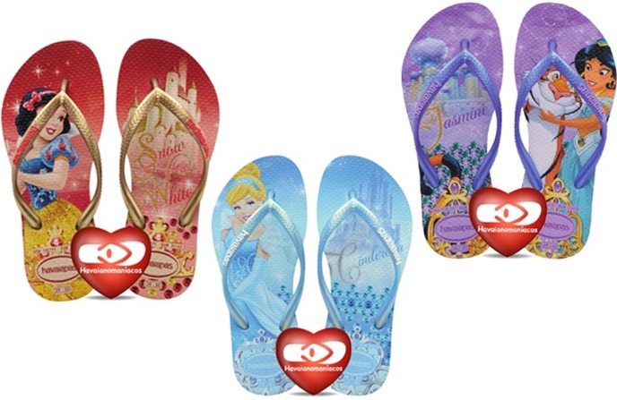 princesas havaianas princess disney slim infantil 