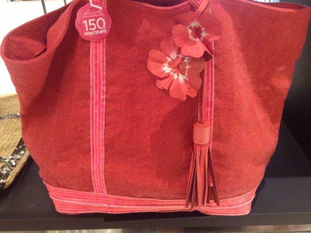 Rose-colored cloth shopping bag