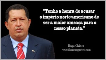 Hugo Chavez, um lider socialista em guerra aos illuminatis