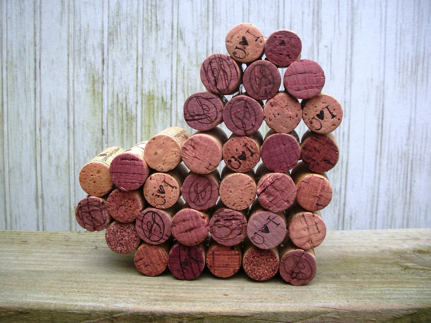 Wine Cork Heart Art,