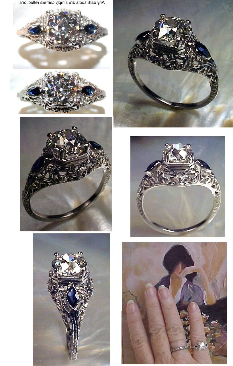 RING: ANTIQUE - OLD MINE CUT .