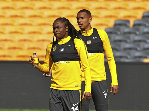 Siphiwe Tshabalala and Ryan Moon of Kaizer Chiefs.