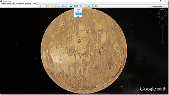 Marte no Google Earth