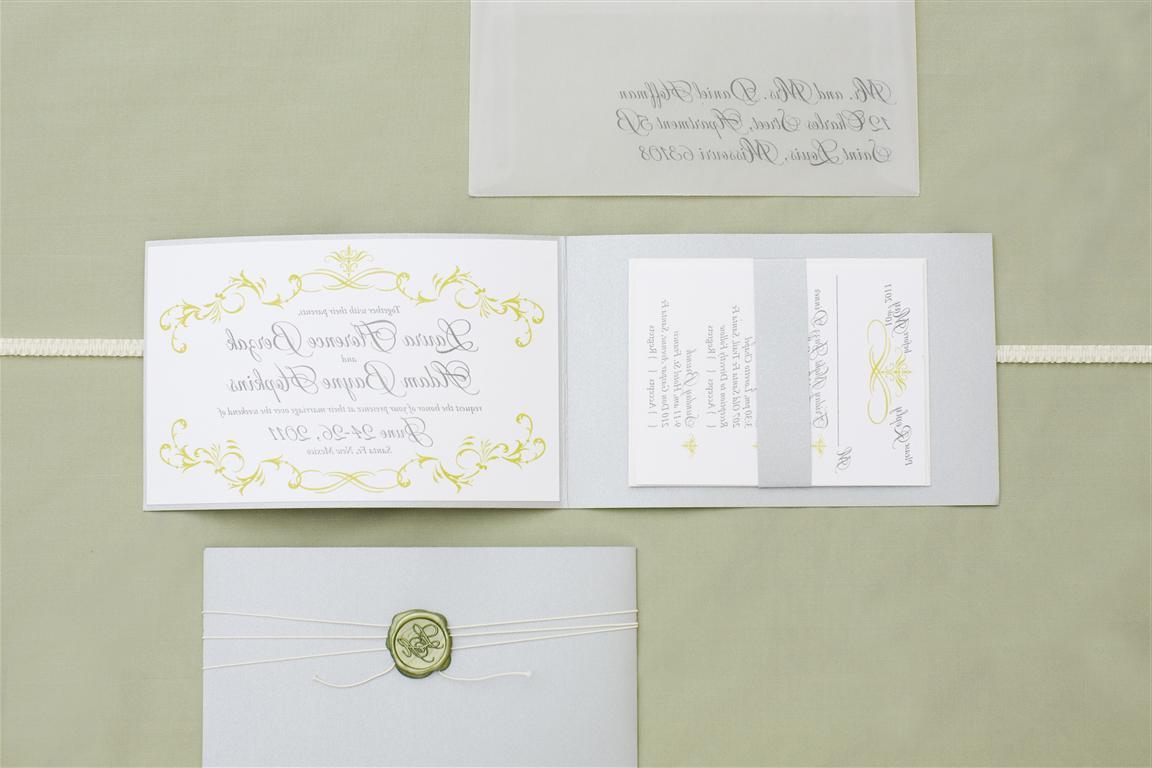 Custom wedding invitation wax