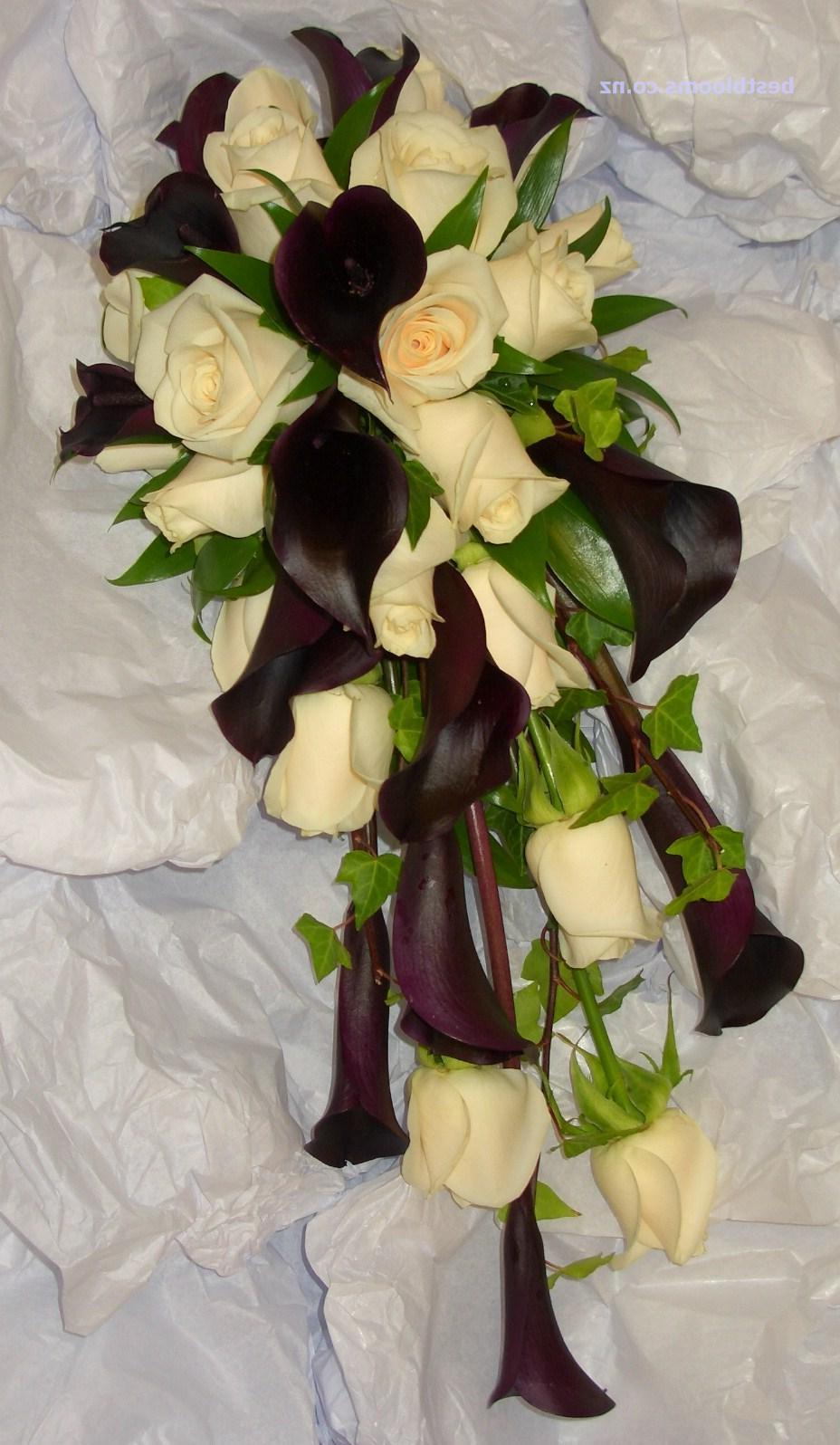 Black calla lily bouquet