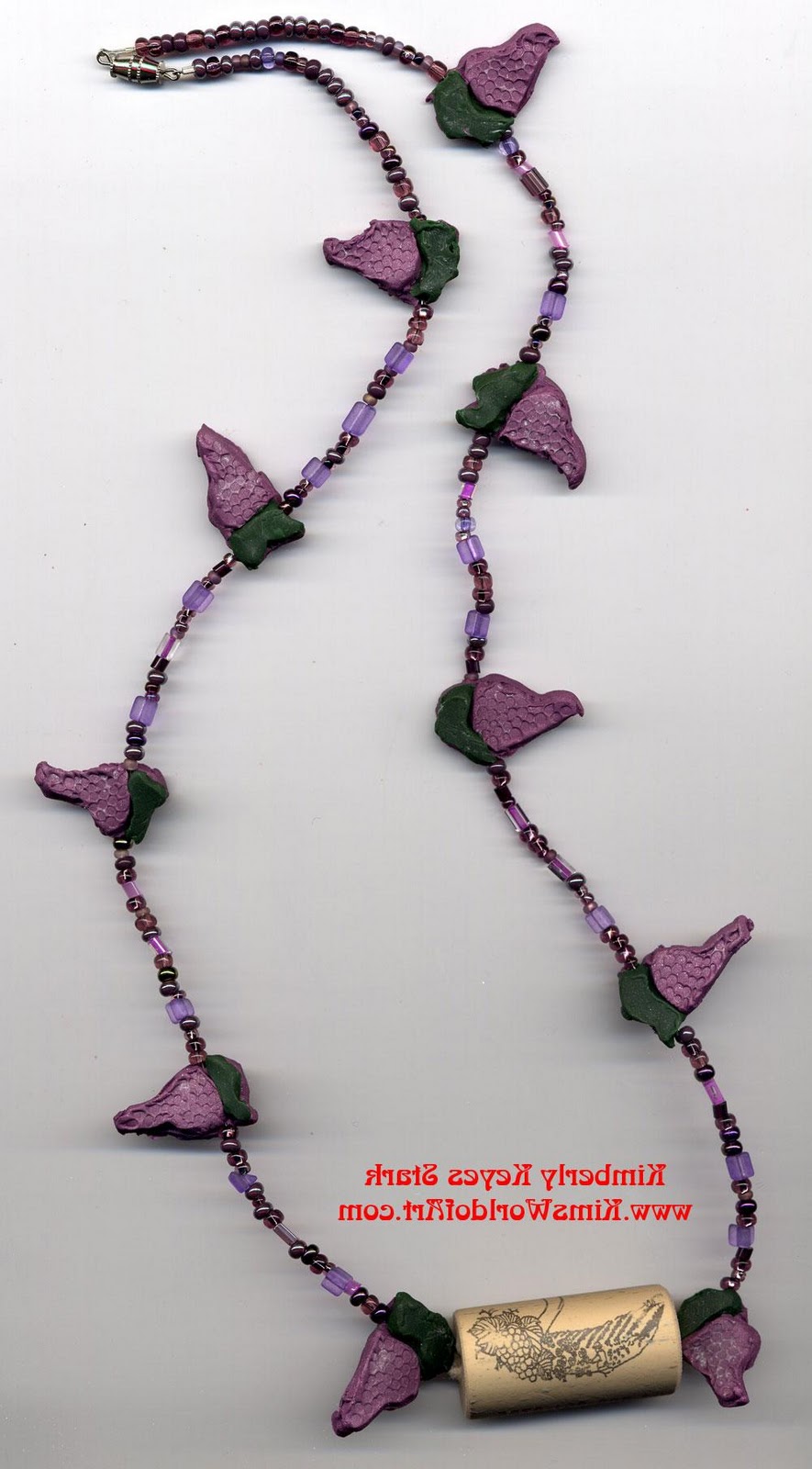 Visions of Wine Necklace. This necklace was made entirely out of polymer