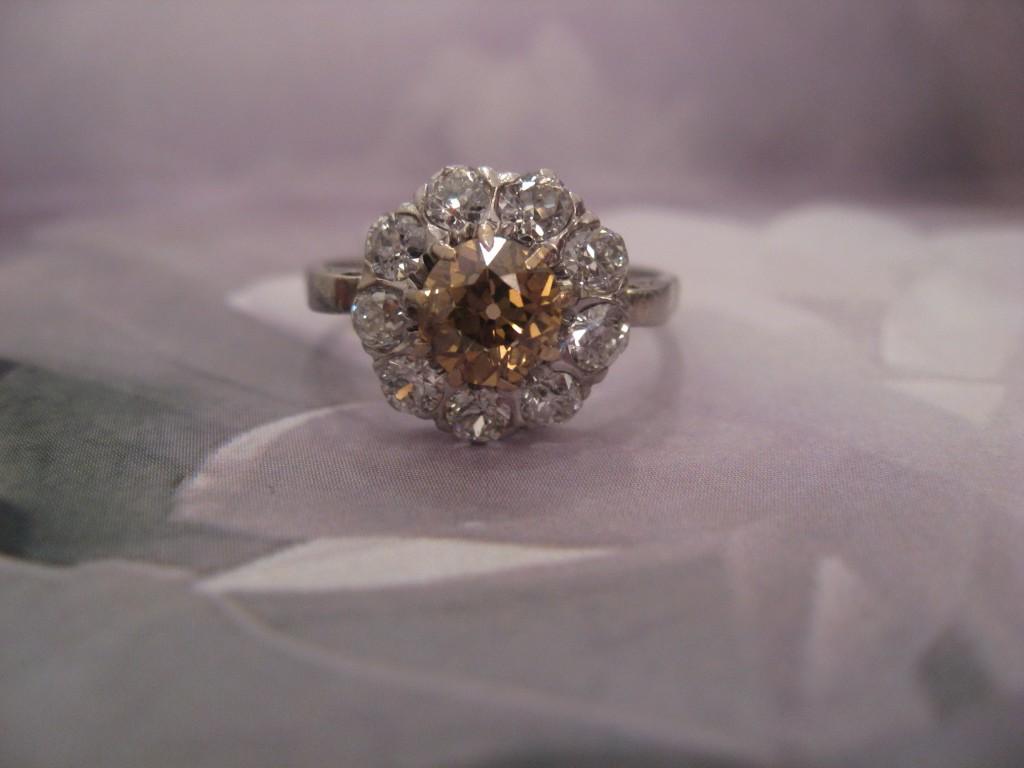 wedding ring with flowers