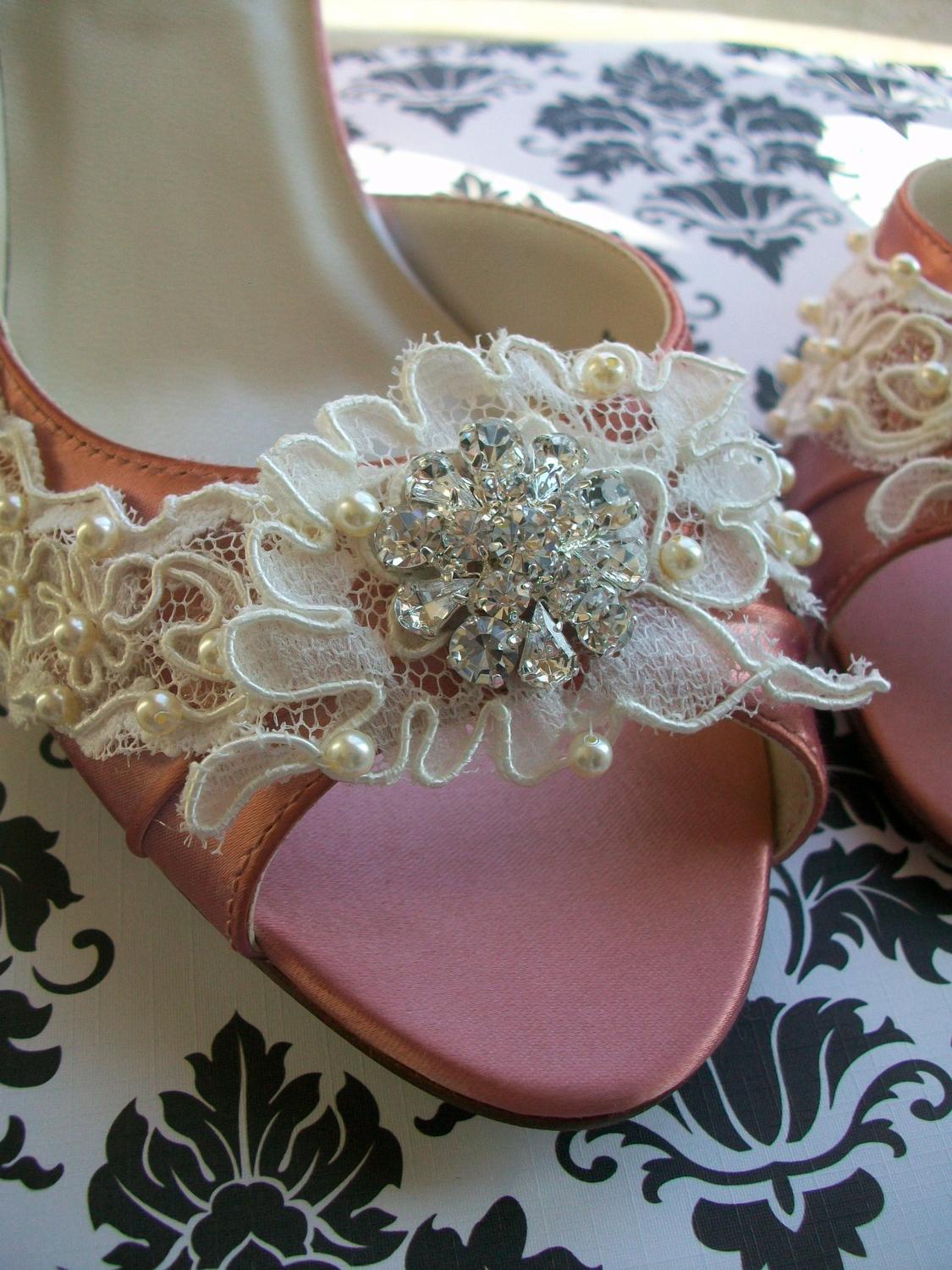 Lace Bridal Shoes Embellished