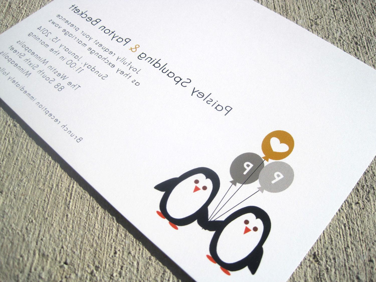 Modern Penguin Wedding