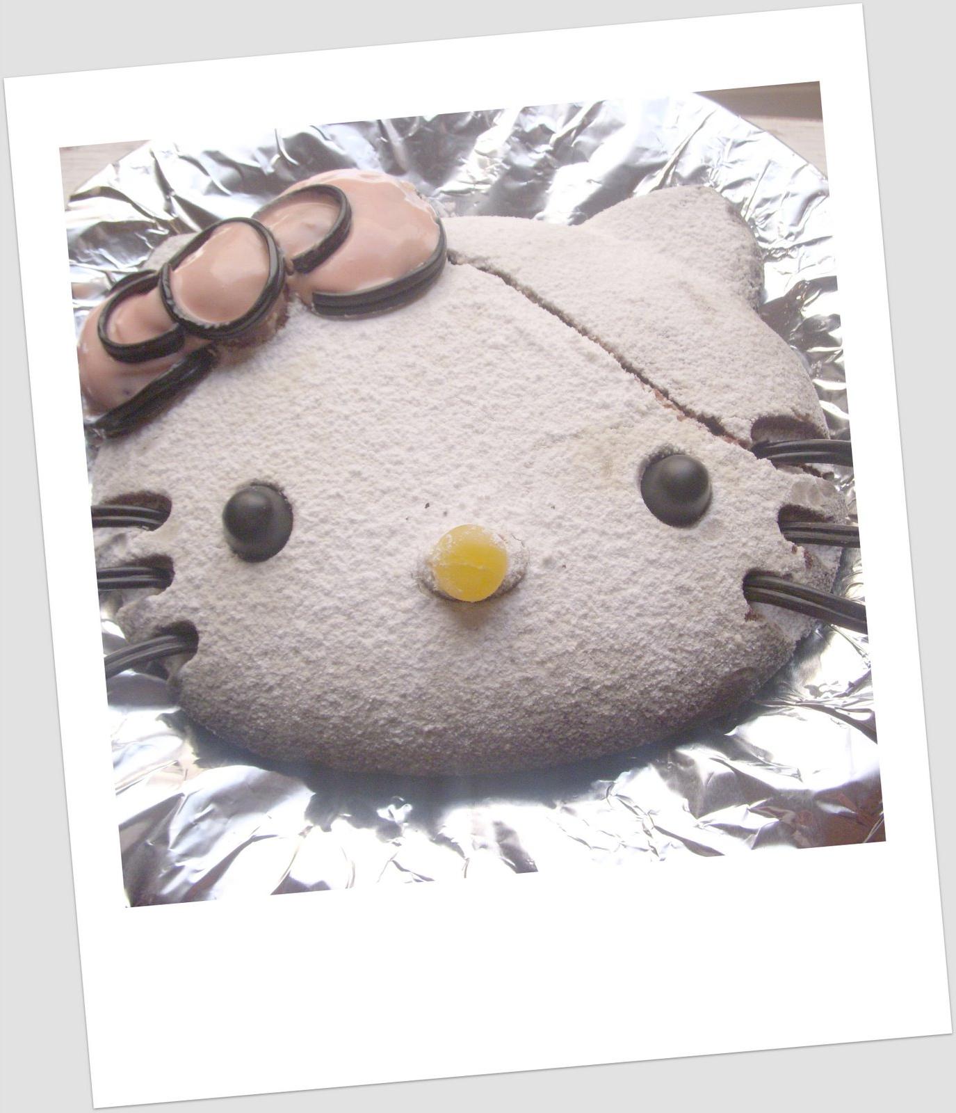 Perfected Hello Kitty cake.