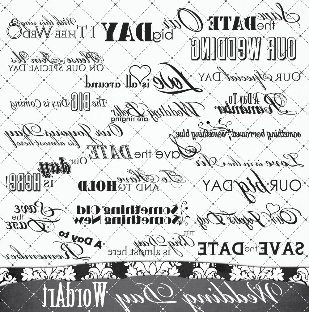 Wedding Day Mega WordArt Pack