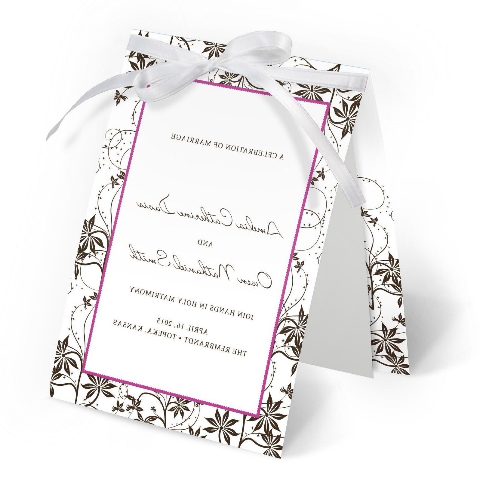 Flowers of Destiny Folded Wedding Program Cover