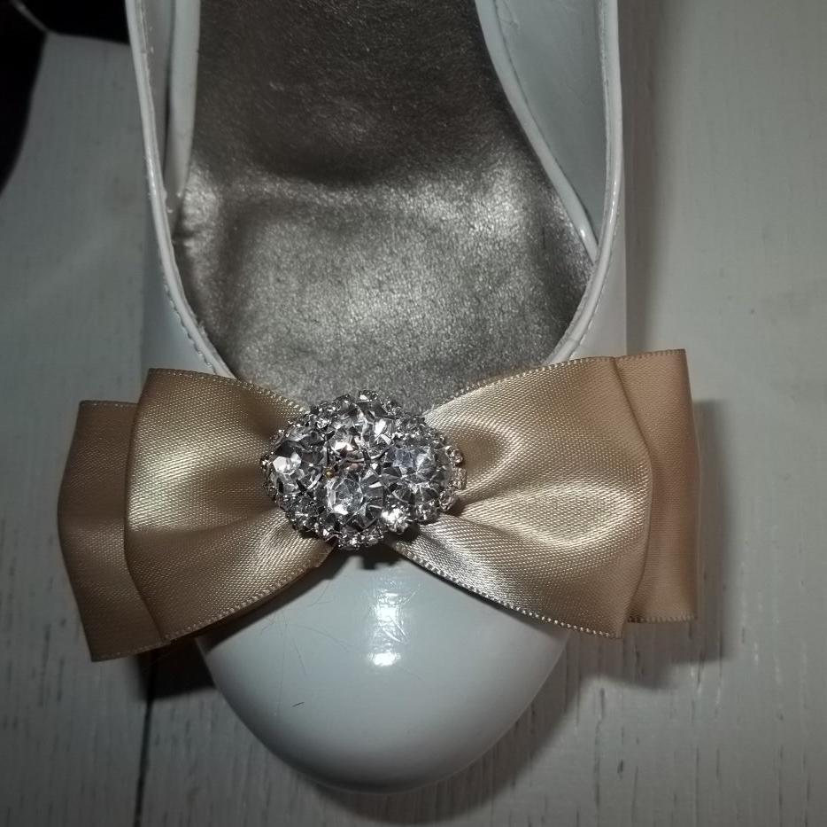 Bridal Shoe Clips - Champagne