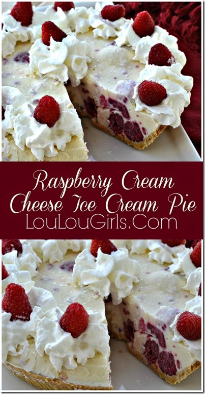 Raspberry Ice Cream Pie