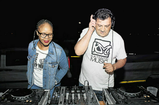 SPINNING IT: The Mdantsane Summer Reunion crowd was entertained by DJs Lady Sakhe and Christos on Wednesday Picture: SISIPHO ZAMXAKA