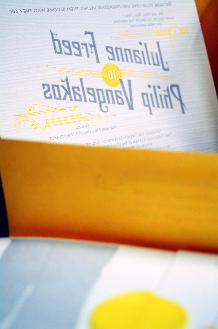 Yellow Gray Letterpress