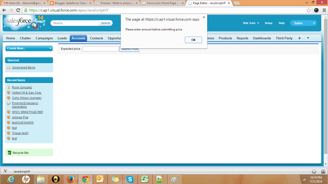 Javascript Validation In Visualforce Page Salesforce Tutorials Javascript Validation In Visualforce Page Salesforce Tutorials