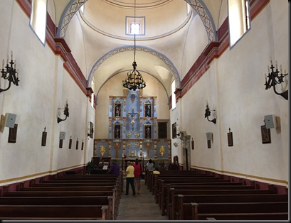 inside of church at Mission San Jose