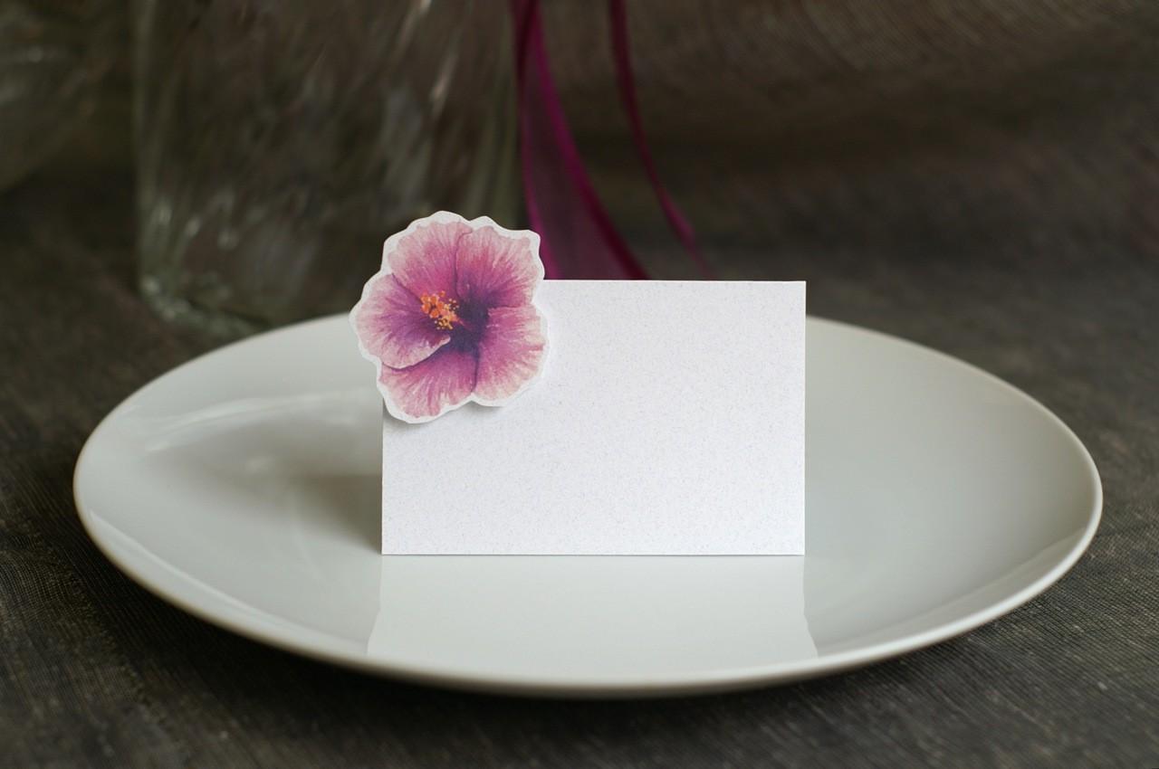 Purple Hibiscus - Place Card