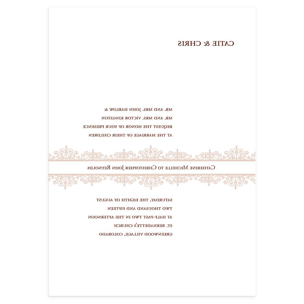 Elegant Scroll Band eInvite Wedding Wedding Invitations Modern