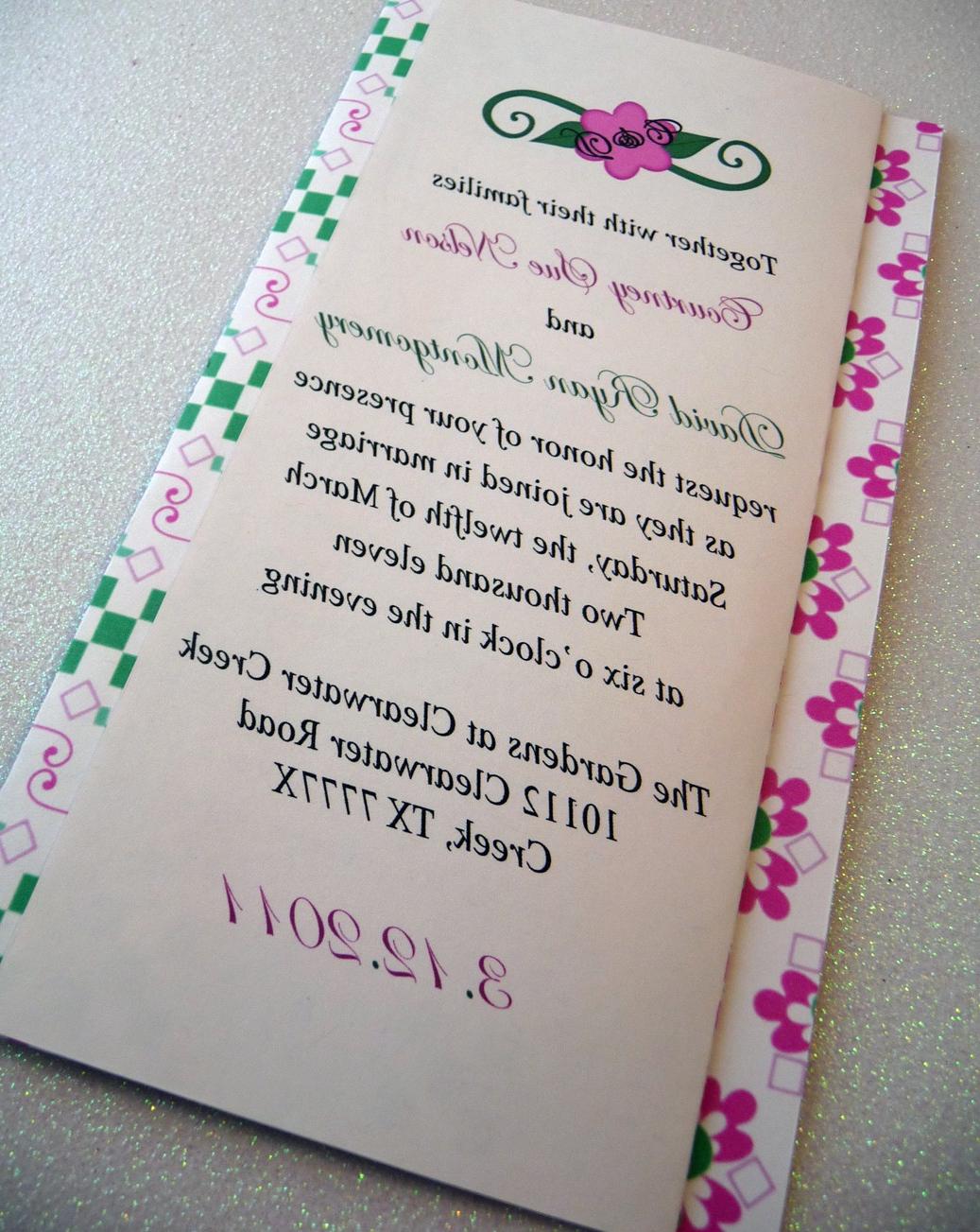 folded wedding invitations
