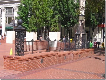 IMG_3305 Portland Hotel Gate & Fencing at Pioneer Courthouse Square in Portland, Oregon on September 7, 2008
