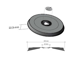 Filtro carboni con inserto per cappe Faber diametro 23 cm.